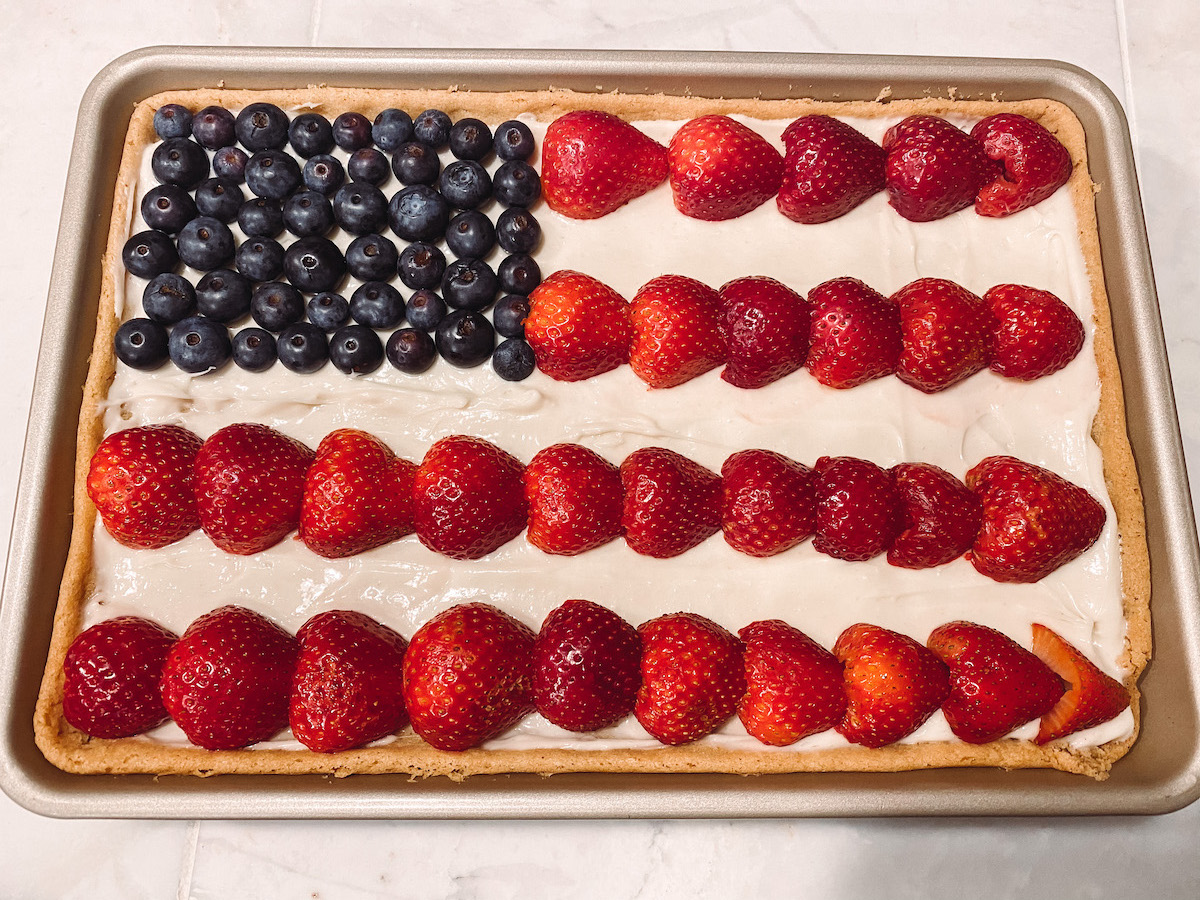 4th of July Flag Fruit Pizza