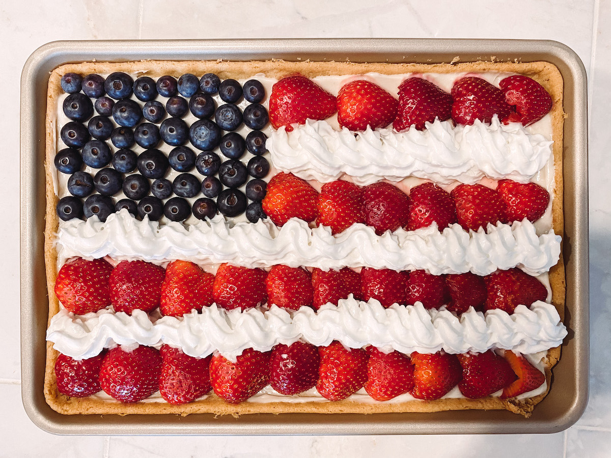 4th of July Flag Fruit Pizza